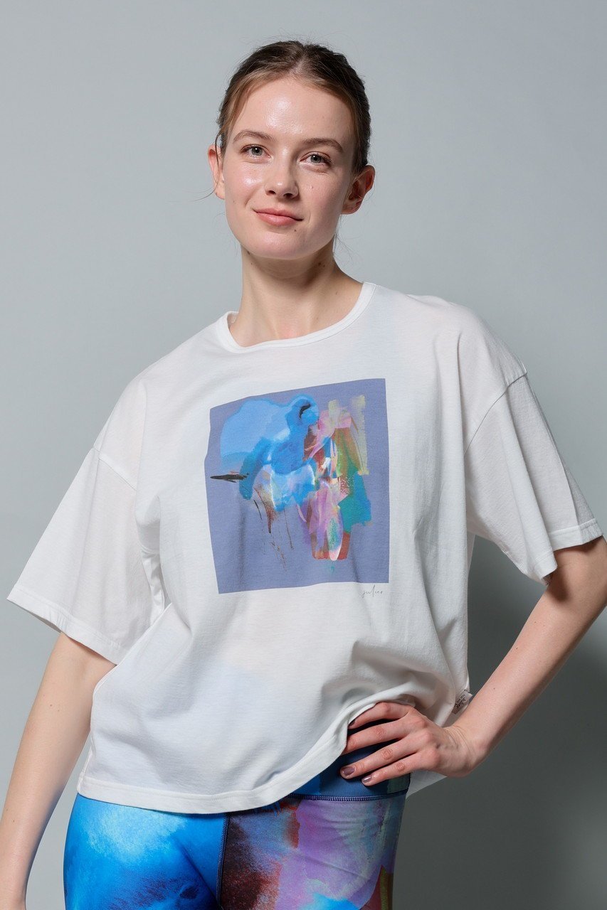 【ジュリエ/Julier】のKanako Sasakiコラボ プリントTシャツ 人気、トレンドファッション・服の通販 founy(ファニー) 　ファッション　Fashion　レディースファッション　Fashion for Women　トップス・カットソー　Cut & Sew Tops　シャツ・ブラウス・オフィスカジュアル　Elegant Blouses & Button-Ups　ロングTシャツ・Tシャツ　Longline T-Shirts & Tees　スポーツウェア　Functional & Stylish Sportswear　スポーツ トップス　Athletic Tops / Workout Tops / Training Shirts　コラボ　Collaboration, Collab　スポーツ　Sports, Activewear　プリント　Print, Printed Pattern　ボトム　Bottoms, Lower Wear　ワーク　Workwear, Utility Style　エレガント 上品　Elegant　新作・新入荷　New Arrivals / New In　other-8|ID: prp329100004639247 ipo3291000000033439953