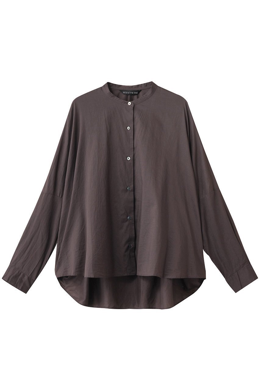 【ミズイロ インド/mizuiro ind】のバックギャザーワイドシャツ インテリア・キッズ・メンズ・レディースファッション・服の通販 founy(ファニー) 　ファッション　Fashion　レディースファッション　Fashion for Women　トップス・カットソー　Cut & Sew Tops　シャツ・ブラウス・オフィスカジュアル　Elegant Blouses & Button-Ups　バッグ　Bags　おすすめ　Recommended / Our Picks　ギャザー　Gathered, Ruffled　スリーブ　Sleeve, Long Sleeve / Short Sleeve　フェミニン　Feminine, Girly　ボトム　Bottoms, Lower Wear　ロング　Long, Long-Length　ワイド　Wide, Wide Fit　c.gray|ID: prp329100004639250 ipo3291000000035759611