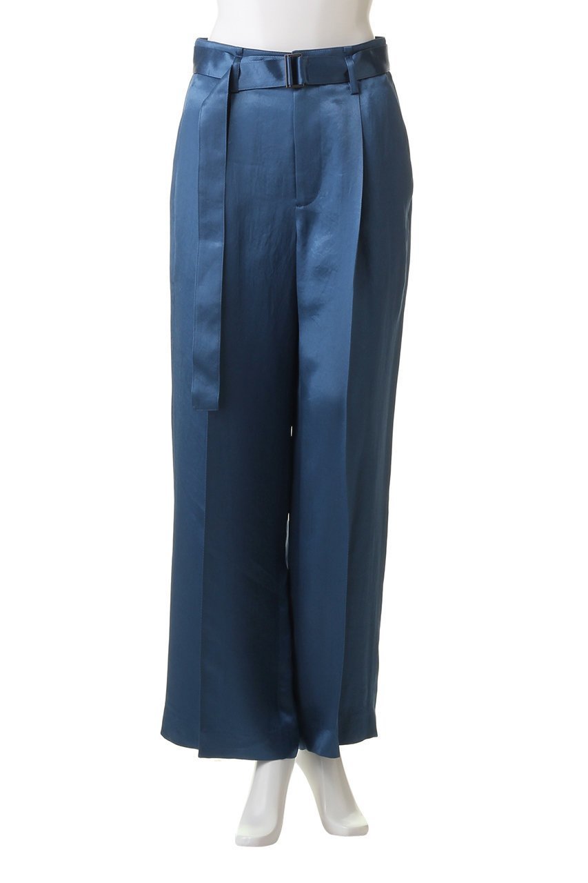 【スタニングルアー/STUNNING LURE】のrベルテッドストレートパンツ 人気、トレンドファッション・服の通販 founy(ファニー) 　ファッション　Fashion　レディースファッション　Fashion for Women　パンツ　Pants & Trousers　シルク　Silk, 100% Silk　ストレート　Straight, Straight Cut　ツイル　Twist, Twisted Detail　リアル　Real, Realistic　ワイド　Wide, Wide Fit　other-2|ID: prp329100004639251 ipo3291000000033439995
