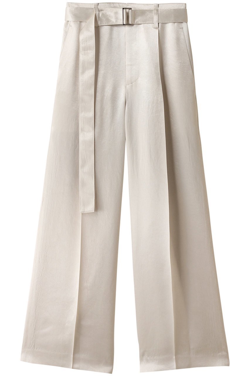 【スタニングルアー/STUNNING LURE】のrベルテッドストレートパンツ インテリア・キッズ・メンズ・レディースファッション・服の通販 founy(ファニー) 　ファッション　Fashion　レディースファッション　Fashion for Women　パンツ　Pants & Trousers　シルク　Silk, 100% Silk　ストレート　Straight, Straight Cut　ツイル　Twist, Twisted Detail　リアル　Real, Realistic　ワイド　Wide, Wide Fit　オフ|ID: prp329100004639251 ipo3291000000035639138