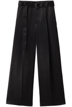 【スタニングルアー/STUNNING LURE】のrベルテッドストレートパンツ 人気、トレンドファッション・服の通販 founy(ファニー) ファッション Fashion レディースファッション Fashion for Women パンツ Pants & Trousers シルク Silk, 100% Silk ストレート Straight, Straight Cut ツイル Twist, Twisted Detail リアル Real, Realistic ワイド Wide, Wide Fit thumbnail ブラック|ID: prp329100004639251 ipo3291000000035639140