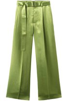 【スタニングルアー/STUNNING LURE】のrベルテッドストレートパンツ 人気、トレンドファッション・服の通販 founy(ファニー) ファッション Fashion レディースファッション Fashion for Women パンツ Pants & Trousers シルク Silk, 100% Silk ストレート Straight, Straight Cut ツイル Twist, Twisted Detail リアル Real, Realistic ワイド Wide, Wide Fit thumbnail ライトグリーン|ID: prp329100004639251 ipo3291000000035639141