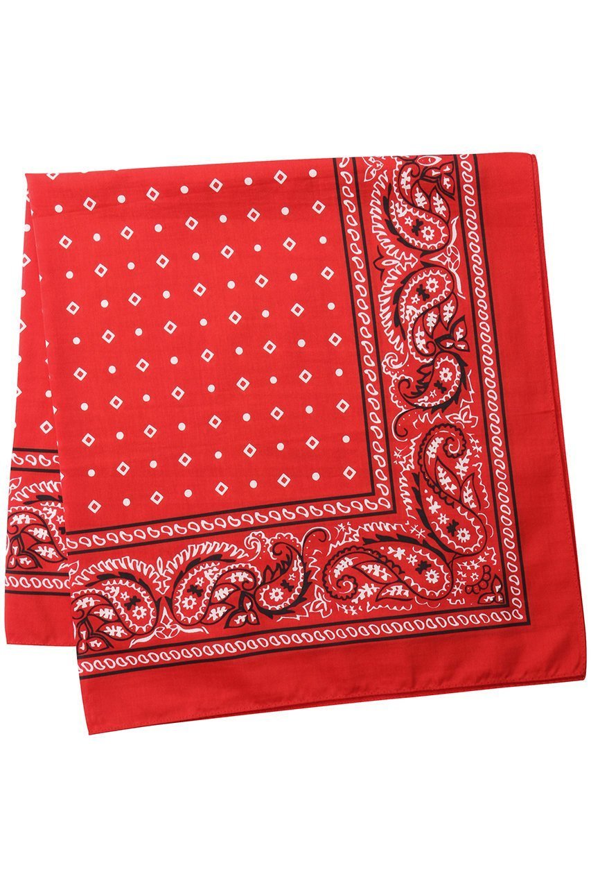 【アルアバイル/allureville】のバンダナスカーフ インテリア・キッズ・メンズ・レディースファッション・服の通販 founy(ファニー) 　ファッション　Fashion　レディースファッション　Fashion for Women　ストール　Soft & Warm Scarves　マフラー・スヌード / 冬小物の定番　Scarves & Mufflers　シルク　Silk, 100% Silk　シンプル　Simple, Minimal　スカーフ　Scarf, Neckwear　ストール　Stole, Wrap　ペイズリー　Paisley, Ethnic Pattern　マフラー　Scarf, Muffler　ワンポイント　One Point, Statement Accent　エレガント 上品　Elegant　レッド|ID: prp329100004640083 ipo3291000000036013174