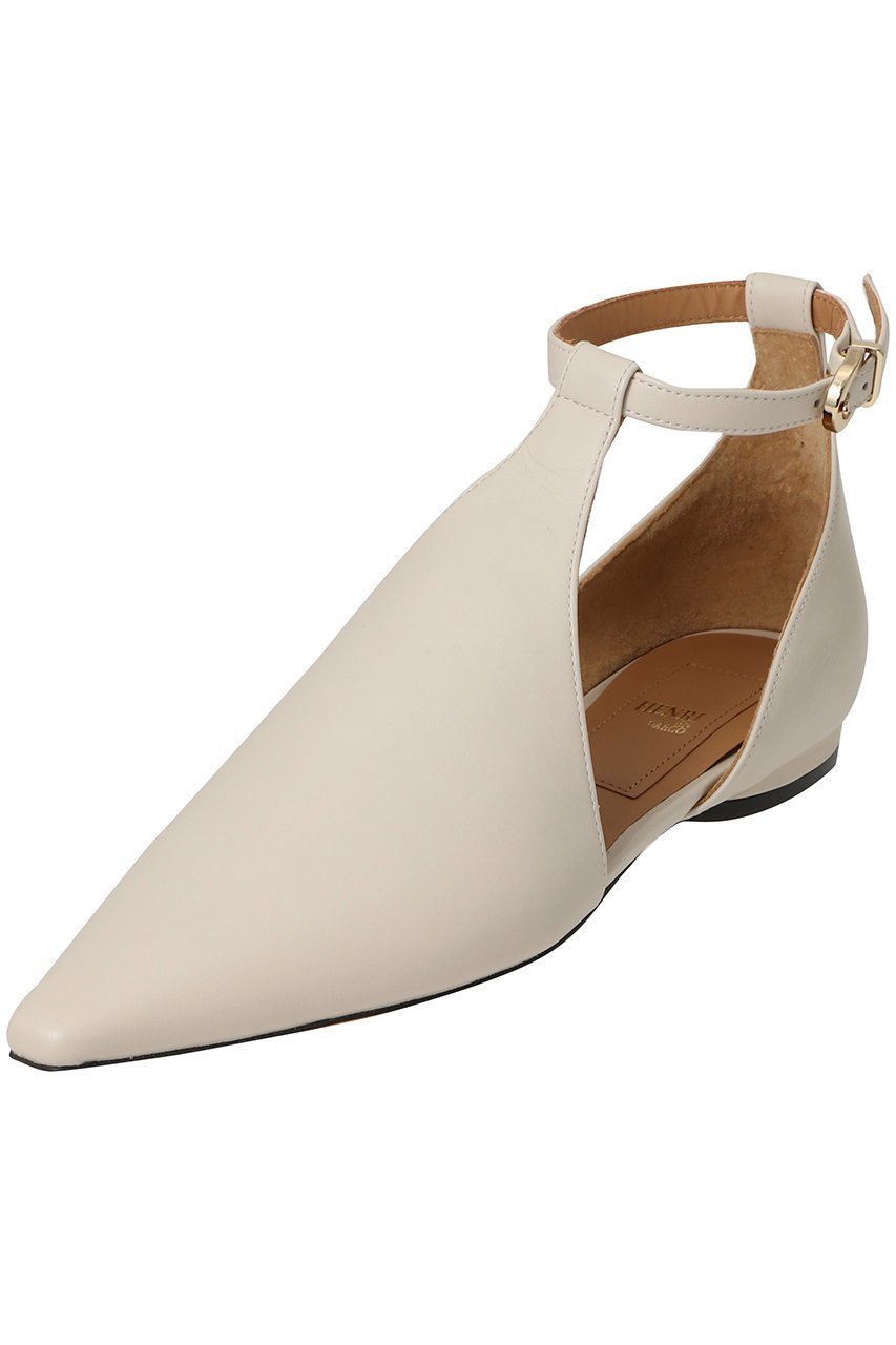 【ヘンリ エン ヴァーゴ/HENRI EN VARGO】のLucile セパレートアンクルストラップシューズ インテリア・キッズ・メンズ・レディースファッション・服の通販 founy(ファニー) 　ファッション　Fashion　レディースファッション　Fashion for Women　シューズ　Shoes, Footwear　フォルム　Silhouette, Form　フラット　Flat, Flat Shoes　マニッシュ　Mannish, Boyish　アイボリー|ID: prp329100004640100 ipo3291000000035816617