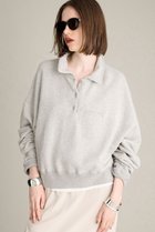 【ブリル/BRILL】のポロスウェット プルオーバー 人気、トレンドファッション・服の通販 founy(ファニー) ファッション Fashion レディースファッション Fashion for Women トップス・カットソー Cut & Sew Tops シャツ・ブラウス・オフィスカジュアル Elegant Blouses & Button-Ups レディースパーカー・カジュアルフーディー Casual Hoodies & Sweatshirts ロングTシャツ・Tシャツ Longline T-Shirts & Tees カジュアルプルオーバー・ニットトップス Pullovers & Knit Tops / Casual Pullovers スウェット・クルーネックトップス Sweatshirts & Crewnecks / Relaxed Fit Sweat Tops カットソー・ベーシックTシャツ Cut-and-Sewn Tops / Stretch Tees & Basics 2025年 2025 2025-2026秋冬・A/W Autumn/Winter 2025–26 AW25–26 ショート Short, Short Length スウェット / スエット Sweatshirt, Sweatwear バランス Balance, Style Balance A/W・秋冬 Autumn/Winter thumbnail ライトグレー|ID: prp329100004640112 ipo3291000000033449746