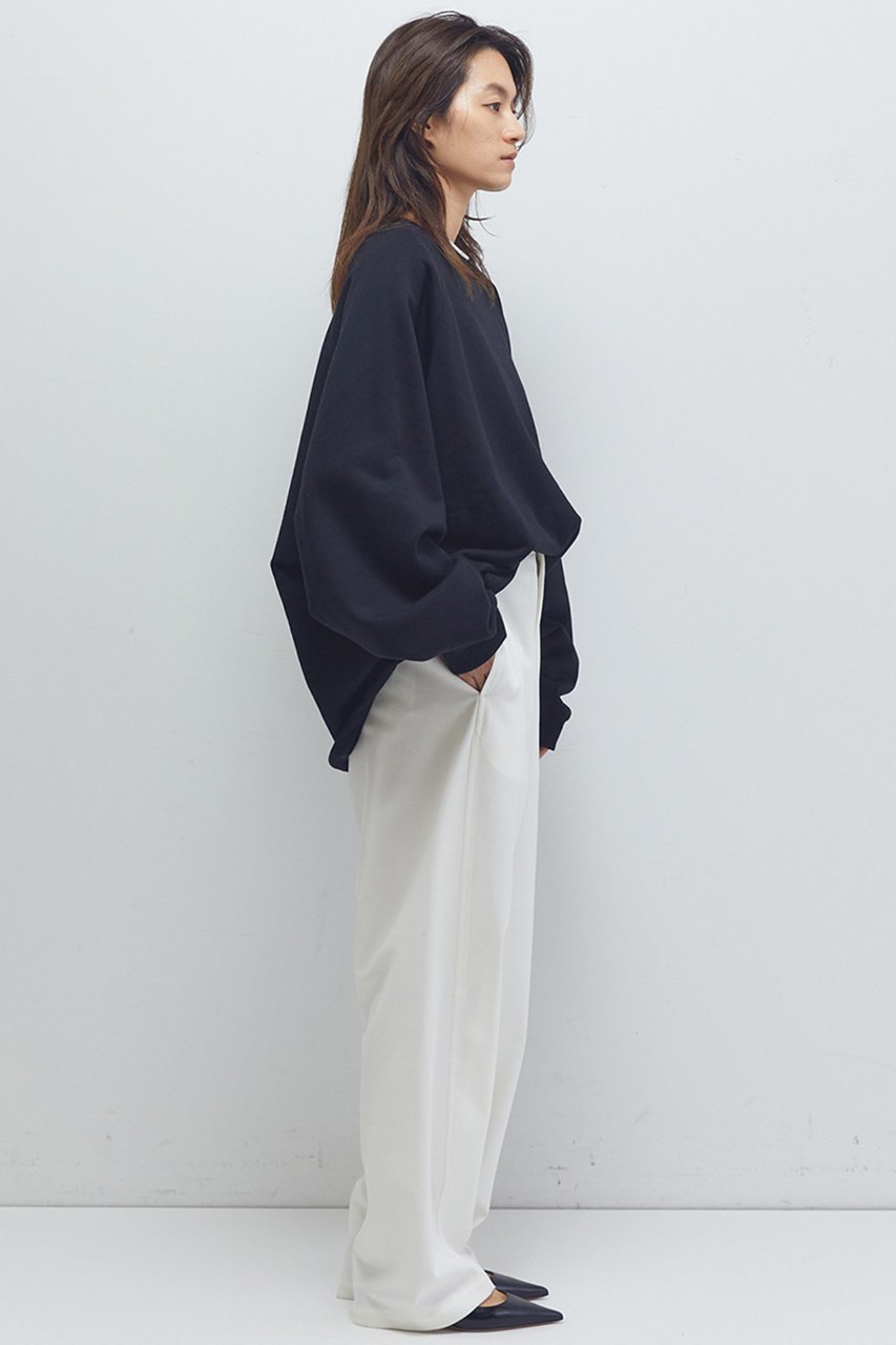 【プルミエ アロンディスモン/1er Arrondissement】の【COGTHEBIGSMOKE】“KAYA”タックヘムトップス 人気、トレンドファッション・服の通販 founy(ファニー) 　ファッション　Fashion　レディースファッション　Fashion for Women　トップス・カットソー　Cut & Sew Tops　シャツ・ブラウス・オフィスカジュアル　Elegant Blouses & Button-Ups　ロングTシャツ・Tシャツ　Longline T-Shirts & Tees　カットソー・ベーシックTシャツ　Cut-and-Sewn Tops / Stretch Tees & Basics　2025年　2025　2025-2026秋冬・A/W　Autumn/Winter 2025–26 AW25–26　コレクション　Collection, Seasonal Line　スウェット / スエット　Sweatshirt, Sweatwear　スリーブ　Sleeve, Long Sleeve / Short Sleeve　トレンド　Trend, Trending Now　フォルム　Silhouette, Form　リアル　Real, Realistic　ロング　Long, Long-Length　ロンドン　London Style, British Inspired　A/W・秋冬　Autumn/Winter　other-5|ID: prp329100004640115 ipo3291000000033449771