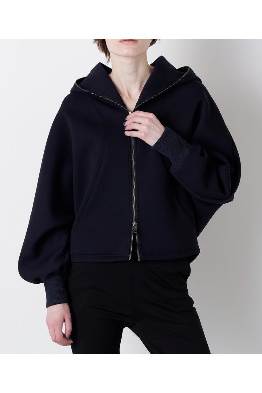 【ヒューエルミュージアム/hueLe Museum】の【STUMBLY】Air Double Knit Hood Zip Up インテリア・キッズ・メンズ・レディースファッション・服の通販 founy(ファニー) 　ファッション　Fashion　レディースファッション　Fashion for Women　トップス・カットソー　Cut & Sew Tops　ニット　Knit Tops & Sweaters　シャツ・ブラウス・オフィスカジュアル　Elegant Blouses & Button-Ups　レディースパーカー・カジュアルフーディー　Casual Hoodies & Sweatshirts　ロングTシャツ・Tシャツ　Longline T-Shirts & Tees　スウェット・クルーネックトップス　Sweatshirts & Crewnecks / Relaxed Fit Sweat Tops　カットソー・ベーシックTシャツ　Cut-and-Sewn Tops / Stretch Tees & Basics　2025年　2025　2025-2026秋冬・A/W　Autumn/Winter 2025–26 AW25–26　アイレット　Eyelet Lace　アクリル　Acrylic Material　スポーティ　Sporty, Casual Athletic　ポケット　Pocket, Pocket Detail　A/W・秋冬　Autumn/Winter　ネイビー|ID: prp329100004640122 ipo3291000000033449824