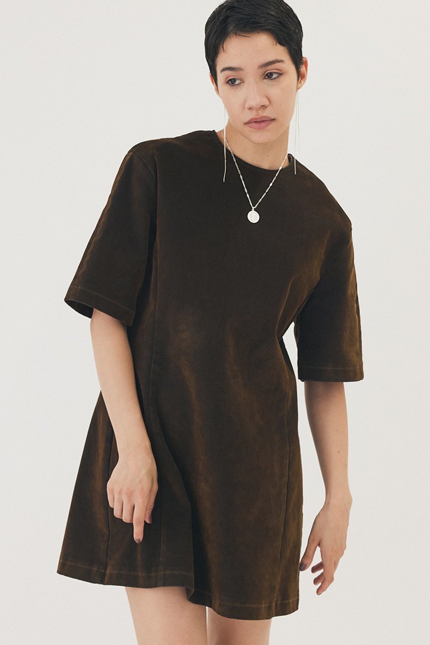 【ウィムガゼット/Whim Gazette】の【THE PAUSE】フロッキーデニムミニワンピース 人気、トレンドファッション・服の通販 founy(ファニー) 　ファッション　Fashion　レディースファッション　Fashion for Women　ワンピース　Dresses　チュニック　Tunic Tops & Dresses　おすすめ　Recommended / Our Picks　インナー　Innerwear　クール　Cool, Chic　シェイプ　Shape, Slim Fit　チュニック　Tunic, Long Top　デニム　Denim, Jeans Material　ビンテージ　Vintage, Retro Style　other-2|ID: prp329100004640126 ipo3291000000035861094