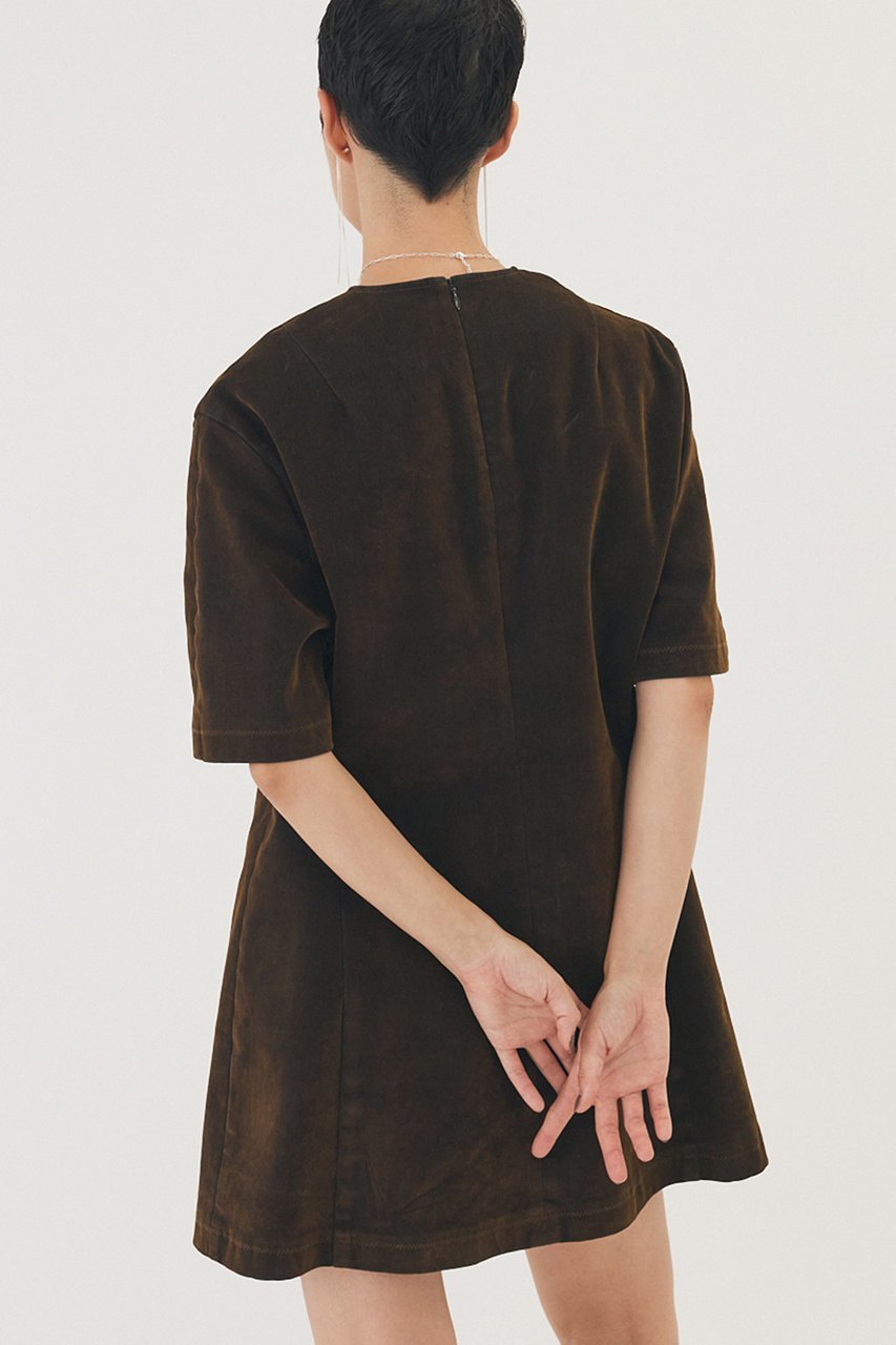 【ウィムガゼット/Whim Gazette】の【THE PAUSE】フロッキーデニムミニワンピース 人気、トレンドファッション・服の通販 founy(ファニー) 　ファッション　Fashion　レディースファッション　Fashion for Women　ワンピース　Dresses　チュニック　Tunic Tops & Dresses　おすすめ　Recommended / Our Picks　インナー　Innerwear　クール　Cool, Chic　シェイプ　Shape, Slim Fit　チュニック　Tunic, Long Top　デニム　Denim, Jeans Material　ビンテージ　Vintage, Retro Style　other-3|ID: prp329100004640126 ipo3291000000035861095