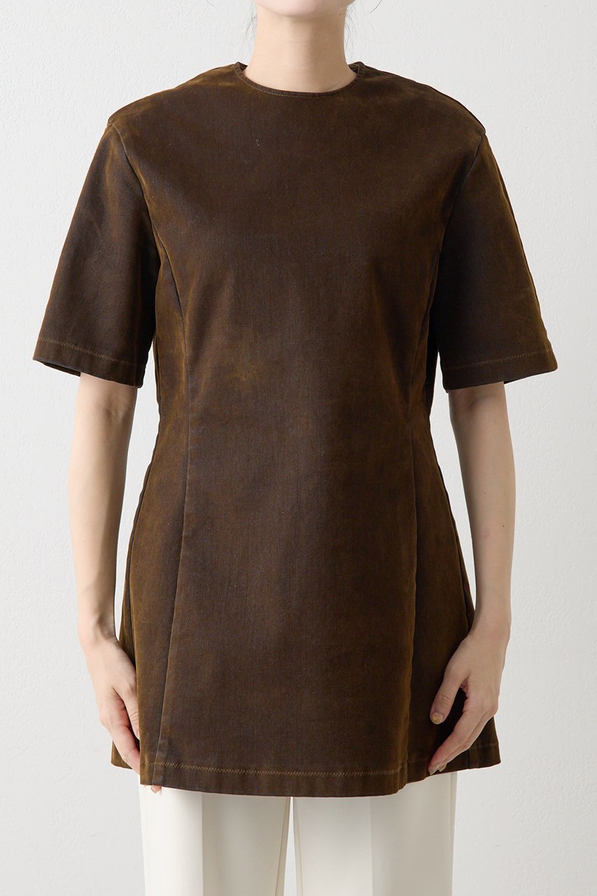 【ウィムガゼット/Whim Gazette】の【THE PAUSE】フロッキーデニムミニワンピース 人気、トレンドファッション・服の通販 founy(ファニー) 　ファッション　Fashion　レディースファッション　Fashion for Women　ワンピース　Dresses　チュニック　Tunic Tops & Dresses　おすすめ　Recommended / Our Picks　インナー　Innerwear　クール　Cool, Chic　シェイプ　Shape, Slim Fit　チュニック　Tunic, Long Top　デニム　Denim, Jeans Material　ビンテージ　Vintage, Retro Style　other-6|ID: prp329100004640126 ipo3291000000035861098