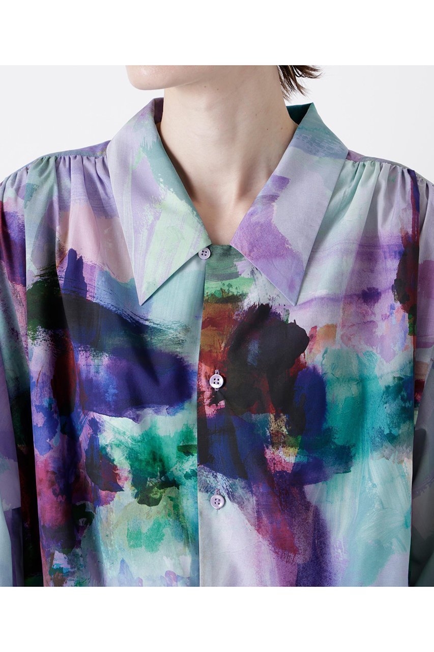 【ヒューエルミュージアム/hueLe Museum】の【STUMBLY】Art Printed Shirt Dress 人気、トレンドファッション・服の通販 founy(ファニー) 　ファッション　Fashion　レディースファッション　Fashion for Women　ワンピース　Dresses　フォーマル・パーティードレス・結婚式用ドレス　Elegant & Casual Dresses　チュニック　Tunic Tops & Dresses　2025年　2025　2025-2026秋冬・A/W　Autumn/Winter 2025–26 AW25–26　アイレット　Eyelet Lace　タイプライター　Typewriter Fabric, Crisp Cotton　チュニック　Tunic, Long Top　ドレス　Dress, One-Piece　プリント　Print, Printed Pattern　ロング　Long, Long-Length　A/W・秋冬　Autumn/Winter　other-4|ID: prp329100004640128 ipo3291000000033449882