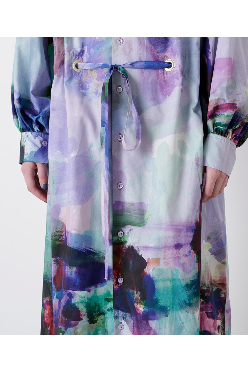【ヒューエルミュージアム/hueLe Museum】の【STUMBLY】Art Printed Shirt Dress 人気、トレンドファッション・服の通販 founy(ファニー) 　ファッション　Fashion　レディースファッション　Fashion for Women　ワンピース　Dresses　フォーマル・パーティードレス・結婚式用ドレス　Elegant & Casual Dresses　チュニック　Tunic Tops & Dresses　2025年　2025　2025-2026秋冬・A/W　Autumn/Winter 2025–26 AW25–26　アイレット　Eyelet Lace　タイプライター　Typewriter Fabric, Crisp Cotton　チュニック　Tunic, Long Top　ドレス　Dress, One-Piece　プリント　Print, Printed Pattern　ロング　Long, Long-Length　A/W・秋冬　Autumn/Winter　other-5|ID: prp329100004640128 ipo3291000000033449883