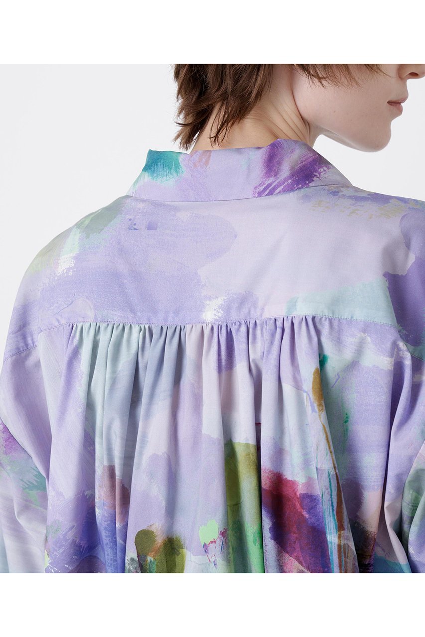 【ヒューエルミュージアム/hueLe Museum】の【STUMBLY】Art Printed Shirt Dress 人気、トレンドファッション・服の通販 founy(ファニー) 　ファッション　Fashion　レディースファッション　Fashion for Women　ワンピース　Dresses　フォーマル・パーティードレス・結婚式用ドレス　Elegant & Casual Dresses　チュニック　Tunic Tops & Dresses　2025年　2025　2025-2026秋冬・A/W　Autumn/Winter 2025–26 AW25–26　アイレット　Eyelet Lace　タイプライター　Typewriter Fabric, Crisp Cotton　チュニック　Tunic, Long Top　ドレス　Dress, One-Piece　プリント　Print, Printed Pattern　ロング　Long, Long-Length　A/W・秋冬　Autumn/Winter　other-7|ID: prp329100004640128 ipo3291000000033449885