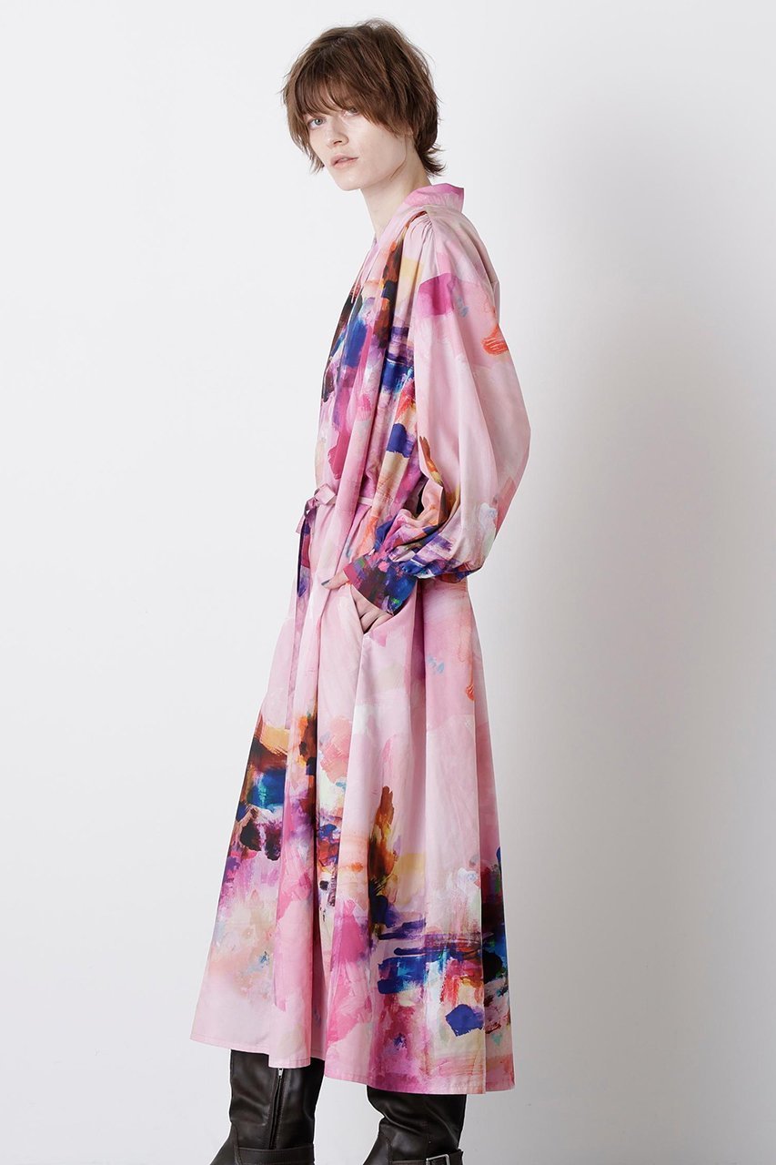 【ヒューエルミュージアム/hueLe Museum】の【STUMBLY】Art Printed Shirt Dress 人気、トレンドファッション・服の通販 founy(ファニー) 　ファッション　Fashion　レディースファッション　Fashion for Women　ワンピース　Dresses　フォーマル・パーティードレス・結婚式用ドレス　Elegant & Casual Dresses　チュニック　Tunic Tops & Dresses　アイレット　Eyelet Lace　タイプライター　Typewriter Fabric, Crisp Cotton　チュニック　Tunic, Long Top　ドレス　Dress, One-Piece　プリント　Print, Printed Pattern　ロング　Long, Long-Length　 other-1|ID: prp329100004640128 ipo3291000000035534601