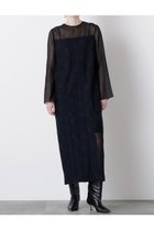 【ヒューエルミュージアム/hueLe Museum】の【STUMBLY】Sheer Combination Pattern Dress グリーン|ID: prp329100004640129 ipo3291000000033449888