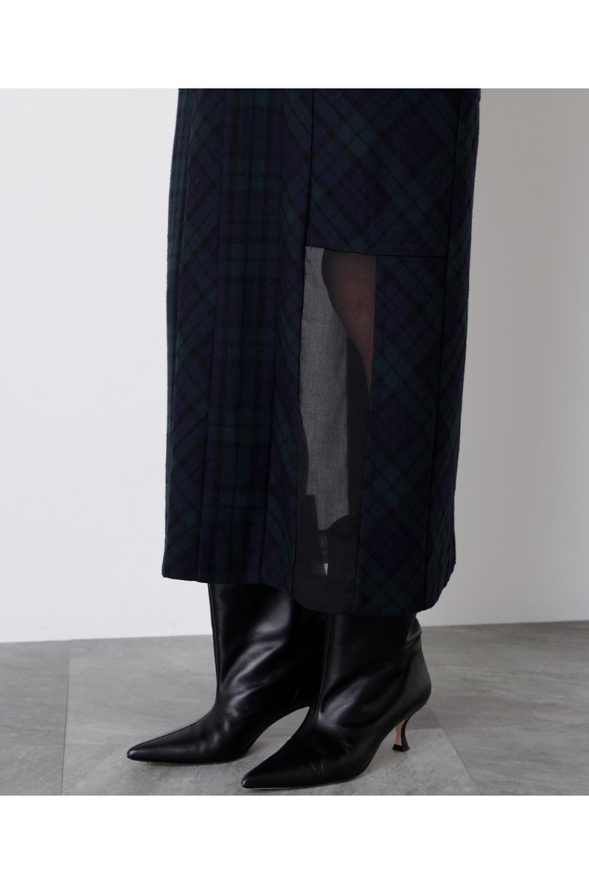 【ヒューエルミュージアム/hueLe Museum】の【STUMBLY】Sheer Combination Pattern Dress 人気、トレンドファッション・服の通販 founy(ファニー) 　ファッション　Fashion　レディースファッション　Fashion for Women　ワンピース　Dresses　フォーマル・パーティードレス・結婚式用ドレス　Elegant & Casual Dresses　チュニック　Tunic Tops & Dresses　2025年　2025　2025-2026秋冬・A/W　Autumn/Winter 2025–26 AW25–26　チェック　Check, Plaid, Tartan　チュニック　Tunic, Long Top　ドレス　Dress, One-Piece　パッチワーク　Patchwork, Mixed Fabric　プリント　Print, Printed Pattern　ランダム　Random, Irregular　ロング　Long, Long-Length　無地　Plain, Solid Color　A/W・秋冬　Autumn/Winter　other-7|ID: prp329100004640129 ipo3291000000033449894
