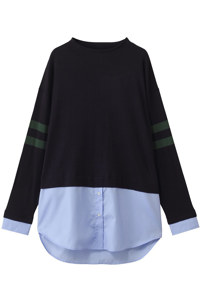 【アダワス/ADAWAS】のSEA アイランドコットン レイヤード チュニック インテリア・キッズ・メンズ・レディースファッション・服の通販 founy(ファニー) 　ファッション　Fashion　レディースファッション　Fashion for Women　ワンピース　Dresses　チュニック　Tunic Tops & Dresses　2025年　2025　2025-2026秋冬・A/W　Autumn/Winter 2025–26 AW25–26　なめらか　Smooth, Silky Texture　タイプライター　Typewriter Fabric, Crisp Cotton　チュニック　Tunic, Long Top　A/W・秋冬　Autumn/Winter　ミッドナイト|ID: prp329100004640130 ipo3291000000033449898