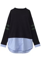 【アダワス/ADAWAS】のSEA アイランドコットン レイヤード チュニック 人気、トレンドファッション・服の通販 founy(ファニー) ファッション Fashion レディースファッション Fashion for Women ワンピース Dresses チュニック Tunic Tops & Dresses なめらか Smooth, Silky Texture タイプライター Typewriter Fabric, Crisp Cotton チュニック Tunic, Long Top thumbnail ミッドナイト|ID: prp329100004640130 ipo3291000000035694442