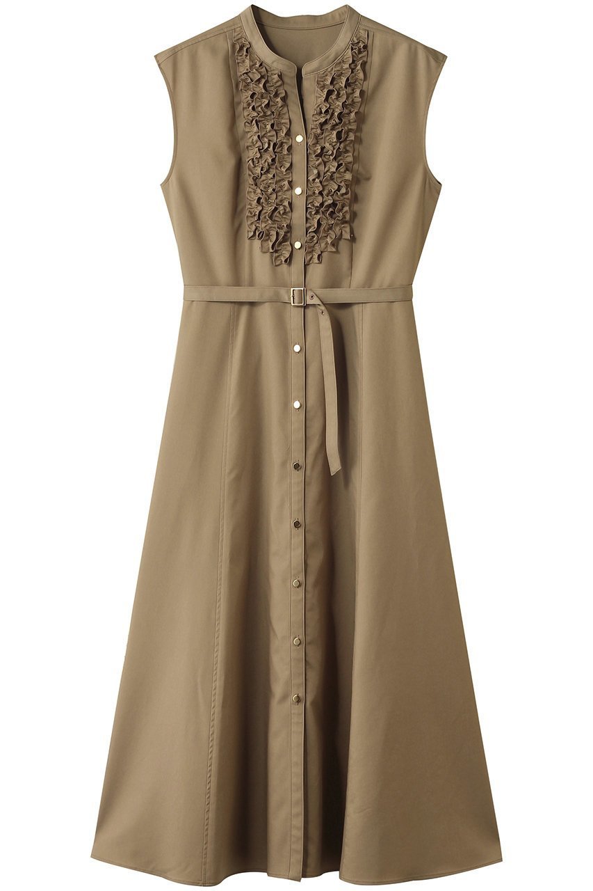 【アルアバイル/allureville】のデニムライクツイルワンピース 人気、トレンドファッション・服の通販 founy(ファニー) 　ファッション　Fashion　レディースファッション　Fashion for Women　ワンピース　Dresses　チュニック　Tunic Tops & Dresses　チュニック　Tunic, Long Top　ツイル　Twist, Twisted Detail　ノースリーブ　Sleeveless, No-Sleeve　フェミニン　Feminine, Girly　フリル　Frill, Ruffle　フレア　Flare, Flared　フロント　Front, Front Design　ロング　Long, Long-Length　再入荷　Restock / Back in Stock　 other-1|ID: prp329100004640132 ipo3291000000035534610