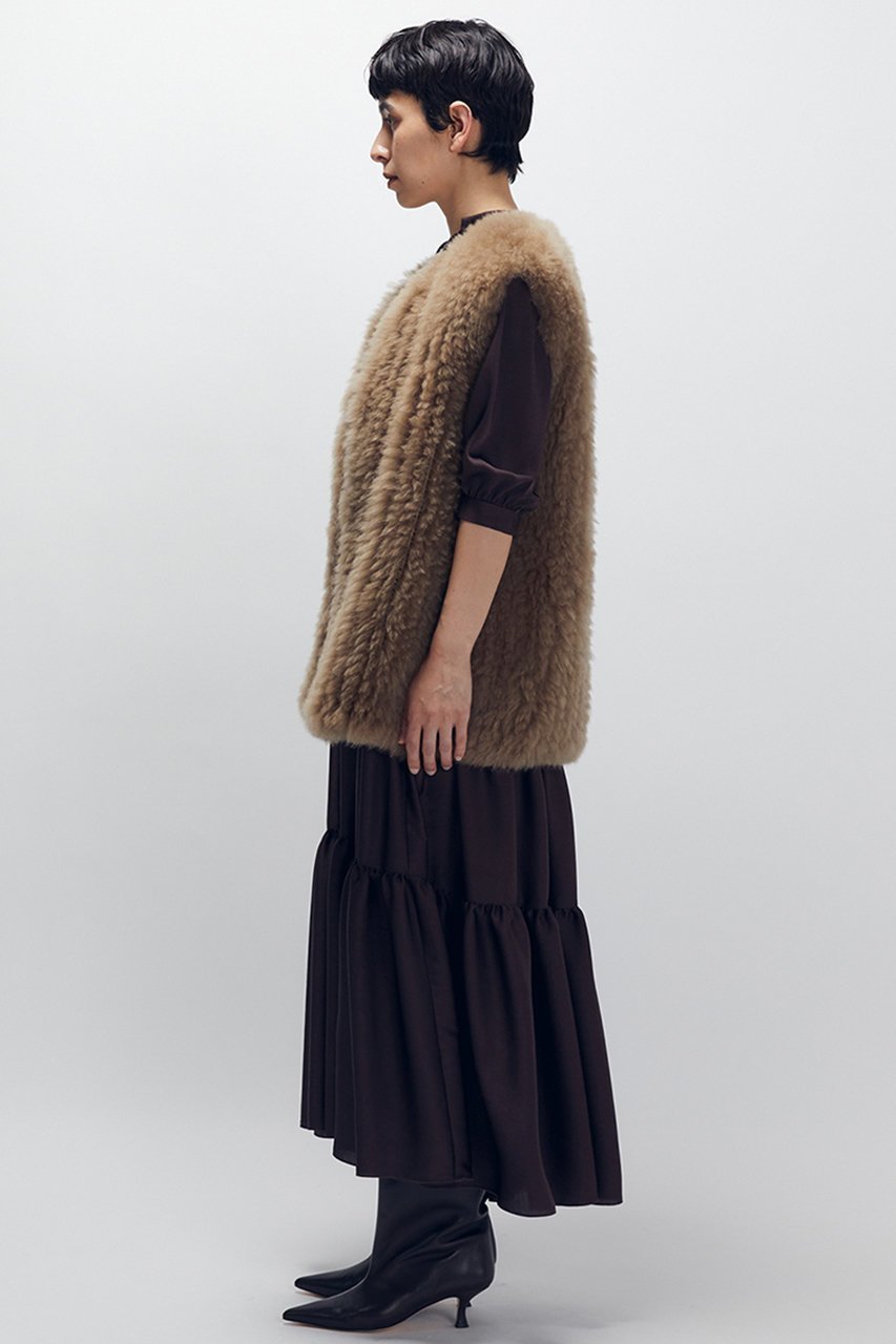 【プルミエ アロンディスモン/1er Arrondissement】のサテンティアードワンピース 人気、トレンドファッション・服の通販 founy(ファニー) 　ファッション　Fashion　レディースファッション　Fashion for Women　ワンピース　Dresses　チュニック　Tunic Tops & Dresses　ギャザー　Gathered, Ruffled　サテン　Satin, Glossy Fabric　チュニック　Tunic, Long Top　ティアードワンピース　Tiered Dress, Flared Dress　ドレープ　Drape, Draping Fabric　フェミニン　Feminine, Girly　リラックス　Relax, Relaxed Fit　ロング　Long, Long-Length　エレガント 上品　Elegant　秋　Autumn　other-3|ID: prp329100004640136 ipo3291000000035877586