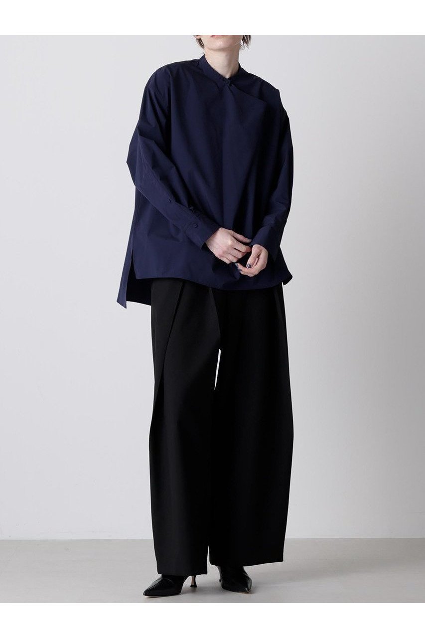 【ヒューエルミュージアム/hueLe Museum】の【hLM】タックネックブラウス 人気、トレンドファッション・服の通販 founy(ファニー) 　ファッション　Fashion　レディースファッション　Fashion for Women　トップス・カットソー　Cut & Sew Tops　シャツ・ブラウス・オフィスカジュアル　Elegant Blouses & Button-Ups　2025年　2025　2025-2026秋冬・A/W　Autumn/Winter 2025–26 AW25–26　インナー　Innerwear　エレガント 上品　Elegant　ジャケット　Jacket, Outerwear　ストレッチ　Stretch, Stretchy Fabric　スリーブ　Sleeve, Long Sleeve / Short Sleeve　ドレープ　Drape, Draping Fabric　フロント　Front, Front Design　ロング　Long, Long-Length　A/W・秋冬　Autumn/Winter　other-2|ID: prp329100004640137 ipo3291000000033449959