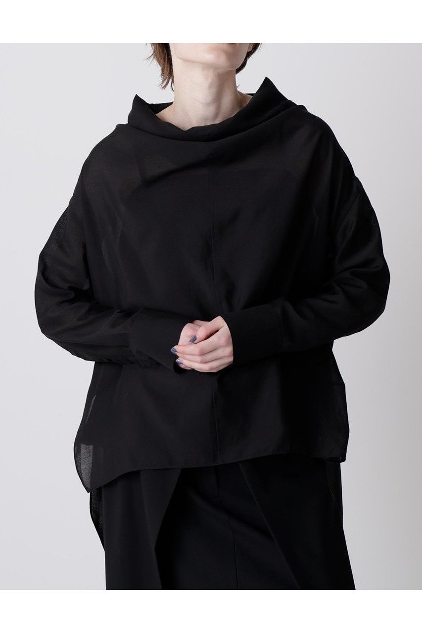 【ヒューエルミュージアム/hueLe Museum】の【hLM】スパンボイルブラウス 人気、トレンドファッション・服の通販 founy(ファニー) 　ファッション　Fashion　レディースファッション　Fashion for Women　トップス・カットソー　Cut & Sew Tops　シャツ・ブラウス・オフィスカジュアル　Elegant Blouses & Button-Ups　2025年　2025　2025-2026秋冬・A/W　Autumn/Winter 2025–26 AW25–26　インナー　Innerwear　エレガント 上品　Elegant　シンプル　Simple, Minimal　ジャケット　Jacket, Outerwear　スリーブ　Sleeve, Long Sleeve / Short Sleeve　ドレープ　Drape, Draping Fabric　ロング　Long, Long-Length　A/W・秋冬　Autumn/Winter　 other-1|ID: prp329100004640139 ipo3291000000033449965