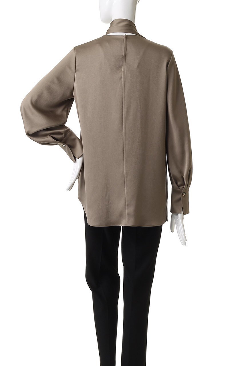 【エムフィル/M Fil】のハンマーサテン アシンメトリーボウタイブラウス 人気、トレンドファッション・服の通販 founy(ファニー) 　ファッション　Fashion　レディースファッション　Fashion for Women　トップス・カットソー　Cut & Sew Tops　シャツ・ブラウス・オフィスカジュアル　Elegant Blouses & Button-Ups　2025年　2025　2025-2026秋冬・A/W　Autumn/Winter 2025–26 AW25–26　アシンメトリー　Asymmetrical Style　インナー　Innerwear　サテン　Satin, Glossy Fabric　ジャケット　Jacket, Outerwear　スリーブ　Sleeve, Long Sleeve / Short Sleeve　ドレープ　Drape, Draping Fabric　ビジネス 仕事 通勤　Business / Work / Commuting　ロング　Long, Long-Length　A/W・秋冬　Autumn/Winter　other-4|ID: prp329100004640140 ipo3291000000033449975