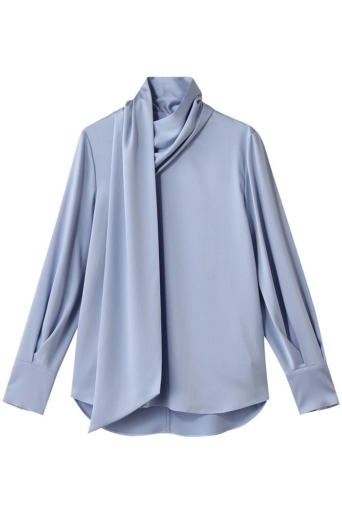 【エムフィル/M Fil】のハンマーサテン アシンメトリーボウタイブラウス インテリア・キッズ・メンズ・レディースファッション・服の通販 founy(ファニー) https://founy.com/ ファッション Fashion レディースファッション Fashion for Women トップス・カットソー Cut & Sew Tops シャツ・ブラウス・オフィスカジュアル Elegant Blouses & Button-Ups アシンメトリー Asymmetrical Style インナー Innerwear サテン Satin, Glossy Fabric ジャケット Jacket, Outerwear スリーブ Sleeve, Long Sleeve / Short Sleeve ドレープ Drape, Draping Fabric ビジネス 仕事 通勤 Business / Work / Commuting ロング Long, Long-Length |ID: prp329100004640140 ipo3291000000035938284