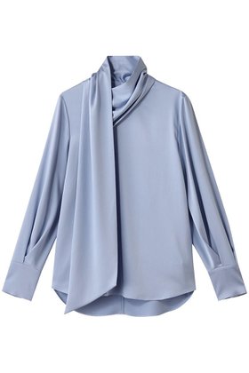 【エムフィル/M Fil】 ハンマーサテン アシンメトリーボウタイブラウス人気、トレンドファッション・服の通販 founy(ファニー) ファッション Fashion レディースファッション Fashion for Women トップス・カットソー Cut & Sew Tops シャツ・ブラウス・オフィスカジュアル Elegant Blouses & Button-Ups アシンメトリー Asymmetrical Style インナー Innerwear サテン Satin, Glossy Fabric ジャケット Jacket, Outerwear スリーブ Sleeve, Long Sleeve / Short Sleeve ドレープ Drape, Draping Fabric ビジネス 仕事 通勤 Business / Work / Commuting ロング Long, Long-Length |ID:prp329100004640140