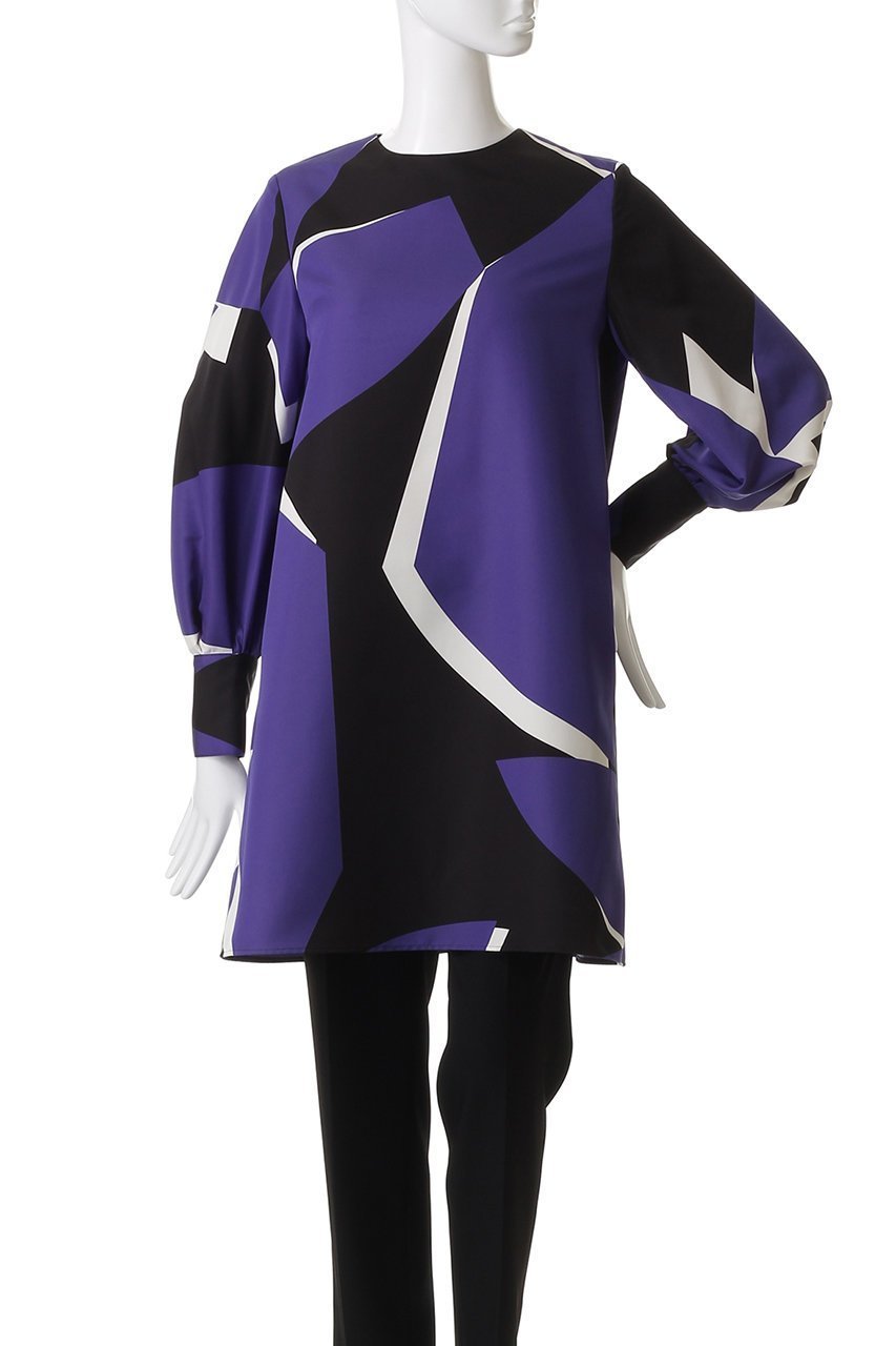 【エムフィル/M Fil】のノクターン プリント ギャザースリーブロングブラウス 人気、トレンドファッション・服の通販 founy(ファニー) 　ファッション　Fashion　レディースファッション　Fashion for Women　トップス・カットソー　Cut & Sew Tops　シャツ・ブラウス・オフィスカジュアル　Elegant Blouses & Button-Ups　ギャザー　Gathered, Ruffled　スリーブ　Sleeve, Long Sleeve / Short Sleeve　プリント　Print, Printed Pattern　ボトム　Bottoms, Lower Wear　ロング　Long, Long-Length　other-2|ID: prp329100004640141 ipo3291000000035893348