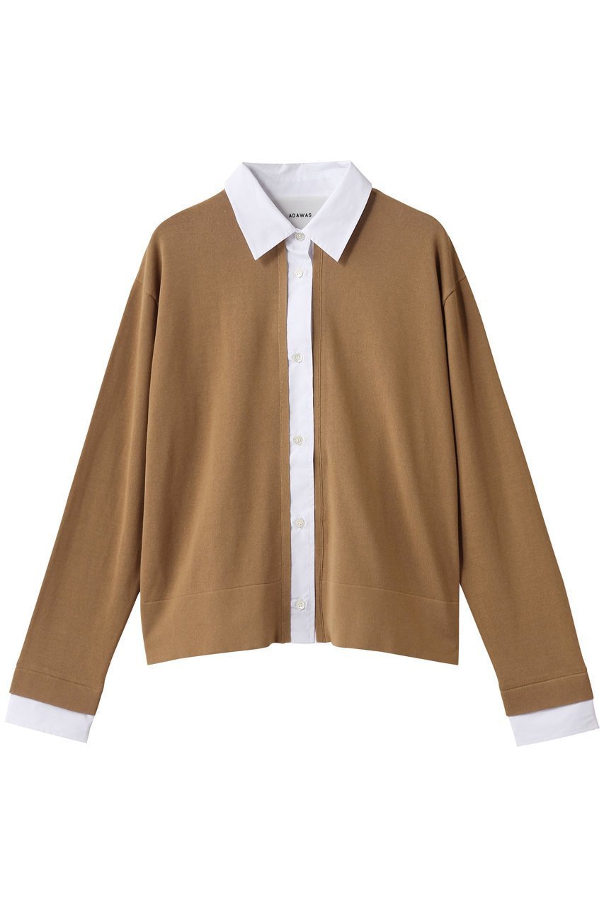 【アダワス/ADAWAS】のLAYERED-DETAIL シャツ 人気、トレンドファッション・服の通販 founy(ファニー) 　ファッション　Fashion　レディースファッション　Fashion for Women　トップス・カットソー　Cut & Sew Tops　シャツ・ブラウス・オフィスカジュアル　Elegant Blouses & Button-Ups　2025年　2025　2025-2026秋冬・A/W　Autumn/Winter 2025–26 AW25–26　カフス　Cuff Design　コンパクト　Compact, Small Size　スリーブ　Sleeve, Long Sleeve / Short Sleeve　タイプライター　Typewriter Fabric, Crisp Cotton　ロング　Long, Long-Length　A/W・秋冬　Autumn/Winter　 other-1|ID: prp329100004640144 ipo3291000000033449997