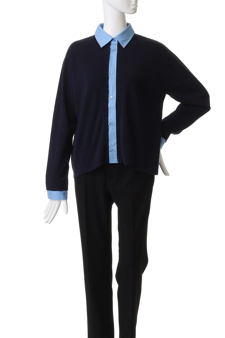 【アダワス/ADAWAS】のLAYERED-DETAIL シャツ 人気、トレンドファッション・服の通販 founy(ファニー) 　ファッション　Fashion　レディースファッション　Fashion for Women　トップス・カットソー　Cut & Sew Tops　シャツ・ブラウス・オフィスカジュアル　Elegant Blouses & Button-Ups　2025年　2025　2025-2026秋冬・A/W　Autumn/Winter 2025–26 AW25–26　カフス　Cuff Design　コンパクト　Compact, Small Size　スリーブ　Sleeve, Long Sleeve / Short Sleeve　タイプライター　Typewriter Fabric, Crisp Cotton　ロング　Long, Long-Length　A/W・秋冬　Autumn/Winter　other-2|ID: prp329100004640144 ipo3291000000033450000