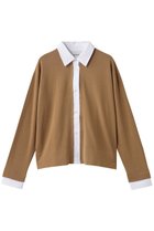 【アダワス/ADAWAS】のLAYERED-DETAIL シャツ キャメル|ID: prp329100004640144 ipo3291000000035346165