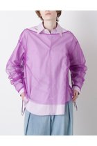 【ヒューエルミュージアム/hueLe Museum】の【STUMBLY】Sheer Organdy Combi Shirts パープル|ID:prp329100004640145