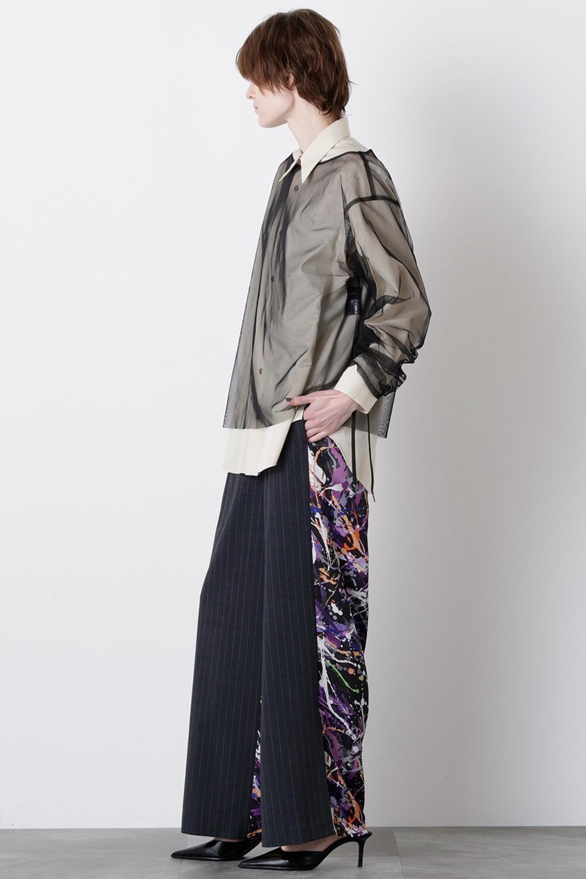 【ヒューエルミュージアム/hueLe Museum】の【STUMBLY】Sheer Organdy Combi Shirts 人気、トレンドファッション・服の通販 founy(ファニー) ファッション Fashion レディースファッション Fashion for Women トップス・カットソー Cut & Sew Tops シャツ・ブラウス・オフィスカジュアル Elegant Blouses & Button-Ups スピンドル Spindle, Drawcord スリーブ Sleeve, Long Sleeve / Short Sleeve チュール Tulip, Tulip Motif ドレス Dress, One-Piece マニッシュ Mannish, Boyish メンズ Men's, Menswear ロング Long, Long-Length other-3|ID: prp329100004640145 ipo3291000000036217122