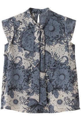 【アナイ/ANAYI】 コンスティレイションPTボウタイブラウス人気、トレンドファッション・服の通販 founy(ファニー) ファッション Fashion レディースファッション Fashion for Women トップス・カットソー Cut & Sew Tops シャツ・ブラウス・オフィスカジュアル Elegant Blouses & Button-Ups なめらか Smooth, Silky Texture ショート Short, Short Length シルク Silk, 100% Silk シンプル Simple, Minimal スリーブ Sleeve, Long Sleeve / Short Sleeve フェミニン Feminine, Girly フラワー Flower, Floral プリント Print, Printed Pattern エレガント 上品 Elegant |ID:prp329100004640150