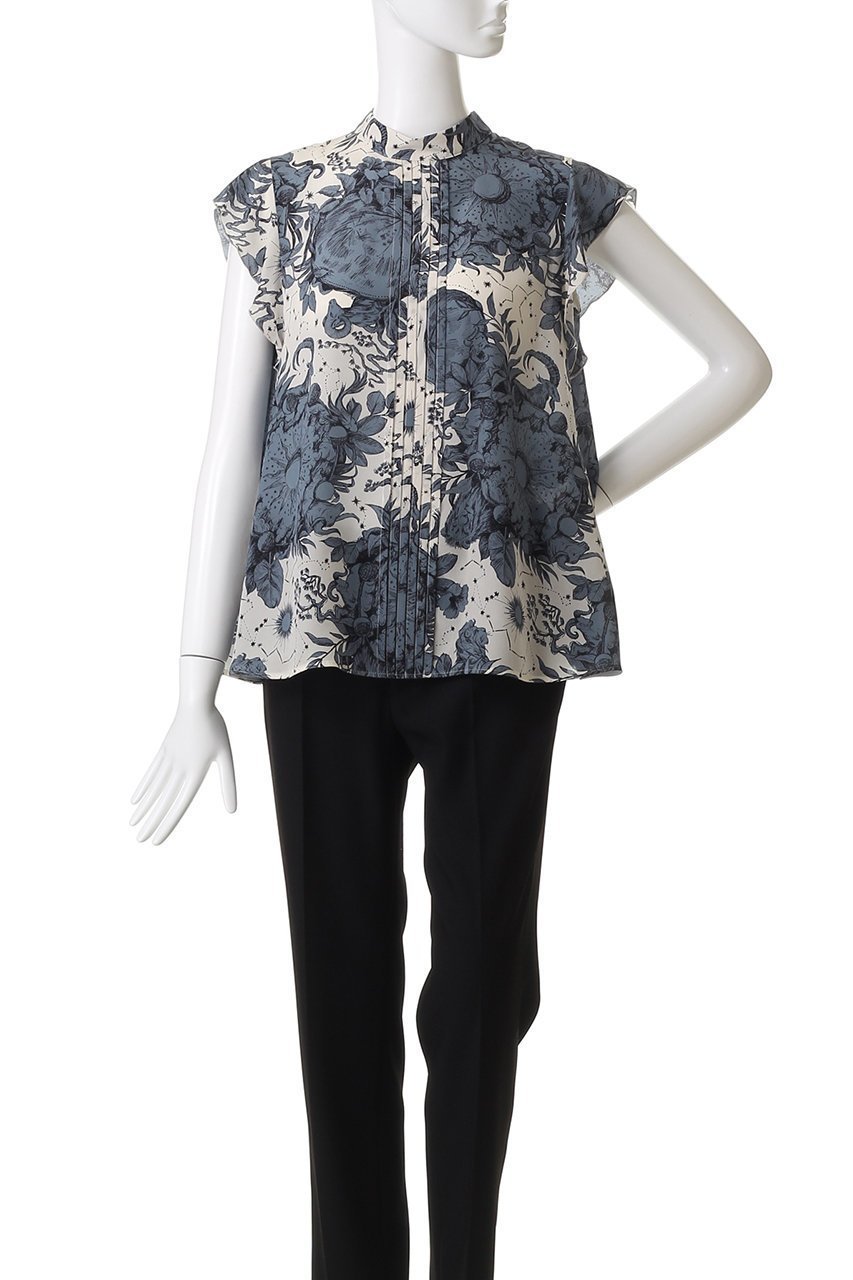 【アナイ/ANAYI】のコンスティレイションPTボウタイブラウス 人気、トレンドファッション・服の通販 founy(ファニー) 　ファッション　Fashion　レディースファッション　Fashion for Women　トップス・カットソー　Cut & Sew Tops　シャツ・ブラウス・オフィスカジュアル　Elegant Blouses & Button-Ups　なめらか　Smooth, Silky Texture　ショート　Short, Short Length　シルク　Silk, 100% Silk　シンプル　Simple, Minimal　スリーブ　Sleeve, Long Sleeve / Short Sleeve　フェミニン　Feminine, Girly　フラワー　Flower, Floral　プリント　Print, Printed Pattern　エレガント 上品　Elegant　other-6|ID: prp329100004640150 ipo3291000000035879608