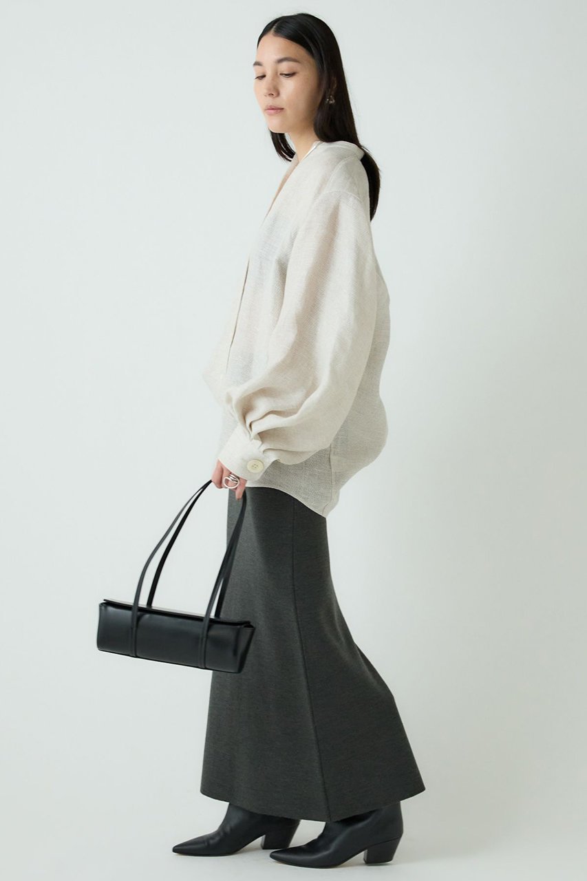 【カオス/Chaos】のリネンパンプキンスリーブブラウス 人気、トレンドファッション・服の通販 founy(ファニー) 　ファッション　Fashion　レディースファッション　Fashion for Women　トップス・カットソー　Cut & Sew Tops　シャツ・ブラウス・オフィスカジュアル　Elegant Blouses & Button-Ups　2025年　2025　2025-2026秋冬・A/W　Autumn/Winter 2025–26 AW25–26　シルケット　Silket, Silky Cotton　スリーブ　Sleeve, Long Sleeve / Short Sleeve　メッシュ　Mesh, Net Fabric　リネン　Linen, Linen Fabric　ロング　Long, Long-Length　秋　Autumn　A/W・秋冬　Autumn/Winter　other-4|ID: prp329100004640153 ipo3291000000033450076