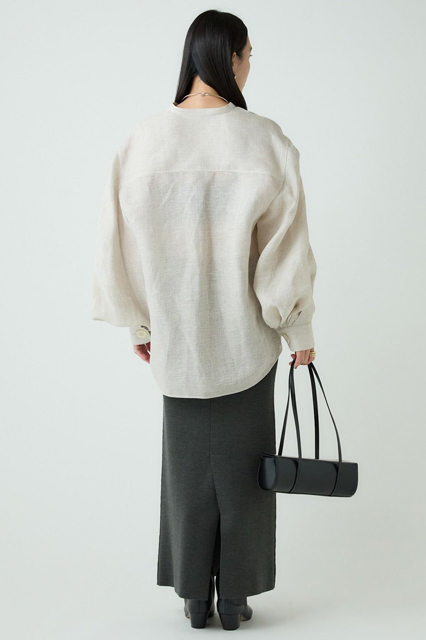 【カオス/Chaos】のリネンパンプキンスリーブブラウス 人気、トレンドファッション・服の通販 founy(ファニー) 　ファッション　Fashion　レディースファッション　Fashion for Women　トップス・カットソー　Cut & Sew Tops　シャツ・ブラウス・オフィスカジュアル　Elegant Blouses & Button-Ups　2025年　2025　2025-2026秋冬・A/W　Autumn/Winter 2025–26 AW25–26　シルケット　Silket, Silky Cotton　スリーブ　Sleeve, Long Sleeve / Short Sleeve　メッシュ　Mesh, Net Fabric　リネン　Linen, Linen Fabric　ロング　Long, Long-Length　秋　Autumn　A/W・秋冬　Autumn/Winter　other-5|ID: prp329100004640153 ipo3291000000033450077