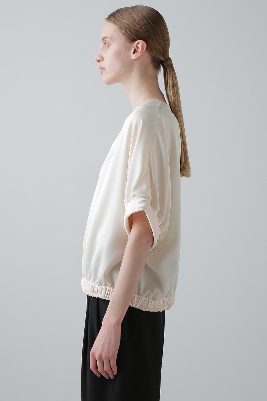 【アドーア/ADORE】のダルサテンブラウス 人気、トレンドファッション・服の通販 founy(ファニー) 　ファッション　Fashion　レディースファッション　Fashion for Women　トップス・カットソー　Cut & Sew Tops　シャツ・ブラウス・オフィスカジュアル　Elegant Blouses & Button-Ups　おすすめ　Recommended / Our Picks　ギャザー　Gathered, Ruffled　サテン　Satin, Glossy Fabric　ショート　Short, Short Length　スリーブ　Sleeve, Long Sleeve / Short Sleeve　セットアップ　Set-Up, Coordinated Outfit　ドレープ　Drape, Draping Fabric　エレガント 上品　Elegant　other-4|ID: prp329100004640154 ipo3291000000035859492