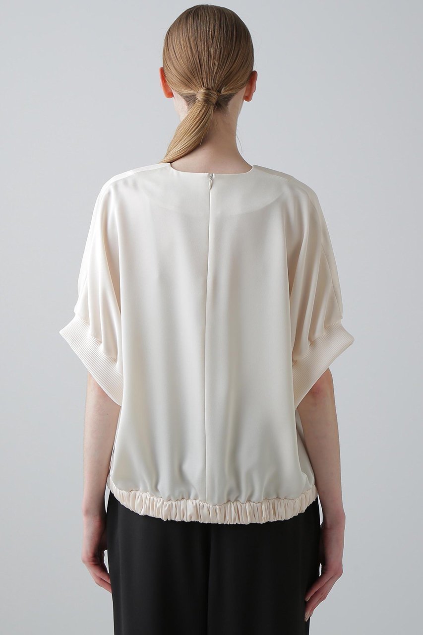 【アドーア/ADORE】のダルサテンブラウス 人気、トレンドファッション・服の通販 founy(ファニー) 　ファッション　Fashion　レディースファッション　Fashion for Women　トップス・カットソー　Cut & Sew Tops　シャツ・ブラウス・オフィスカジュアル　Elegant Blouses & Button-Ups　おすすめ　Recommended / Our Picks　ギャザー　Gathered, Ruffled　サテン　Satin, Glossy Fabric　ショート　Short, Short Length　スリーブ　Sleeve, Long Sleeve / Short Sleeve　セットアップ　Set-Up, Coordinated Outfit　ドレープ　Drape, Draping Fabric　エレガント 上品　Elegant　other-5|ID: prp329100004640154 ipo3291000000035859493