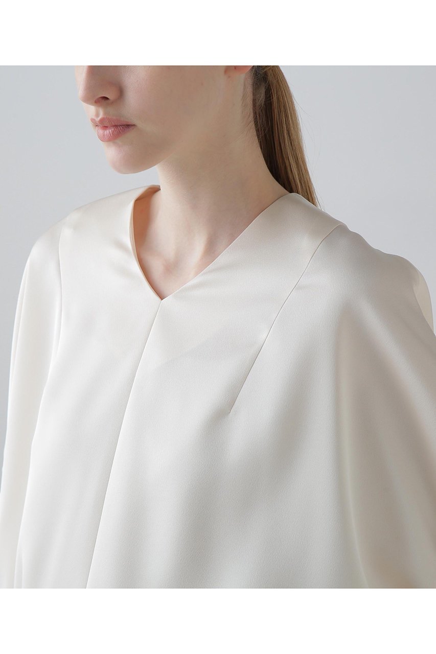 【アドーア/ADORE】のダルサテンブラウス 人気、トレンドファッション・服の通販 founy(ファニー) 　ファッション　Fashion　レディースファッション　Fashion for Women　トップス・カットソー　Cut & Sew Tops　シャツ・ブラウス・オフィスカジュアル　Elegant Blouses & Button-Ups　おすすめ　Recommended / Our Picks　ギャザー　Gathered, Ruffled　サテン　Satin, Glossy Fabric　ショート　Short, Short Length　スリーブ　Sleeve, Long Sleeve / Short Sleeve　セットアップ　Set-Up, Coordinated Outfit　ドレープ　Drape, Draping Fabric　エレガント 上品　Elegant　other-6|ID: prp329100004640154 ipo3291000000035859494