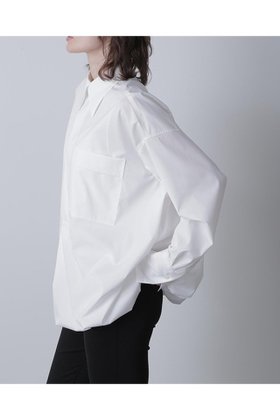 【ヒューエルミュージアム/hueLe Museum】の【STUMBLY】Baloon Silhouette Shirts 人気、トレンドファッション・服の通販 founy(ファニー) ファッション Fashion レディースファッション Fashion for Women トップス・カットソー Cut & Sew Tops シャツ・ブラウス・オフィスカジュアル Elegant Blouses & Button-Ups カフス Cuff Design スリーブ Sleeve, Long Sleeve / Short Sleeve ダブル Double, Double-Breasted バルーン Balloon, Balloon Silhouette ブラウジング Blouson Silhouette, Cinched Waist ロング Long, Long-Length |ID:prp329100004640158