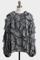 【ヒューエルミュージアム/hueLe Museum】の【STUMBLY】Sheer Combination Pattern Blouse 人気、トレンドファッション・服の通販 founy(ファニー) ファッション Fashion レディースファッション Fashion for Women トップス・カットソー Cut & Sew Tops シャツ・ブラウス・オフィスカジュアル Elegant Blouses & Button-Ups 2025年 2025 2025-2026秋冬・A/W Autumn/Winter 2025–26 AW25–26 オーガンジー Organza Fabric シアー Sheer, See-Through スリーブ Sleeve, Long Sleeve / Short Sleeve チェック Check, Plaid, Tartan プリント Print, Printed Pattern ラッフル Ruffle, Frill ロング Long, Long-Length エレガント 上品 Elegant 無地 Plain, Solid Color A/W・秋冬 Autumn/Winter 軽量 Lightweight, Ultra Light |ID:prp329100004640159