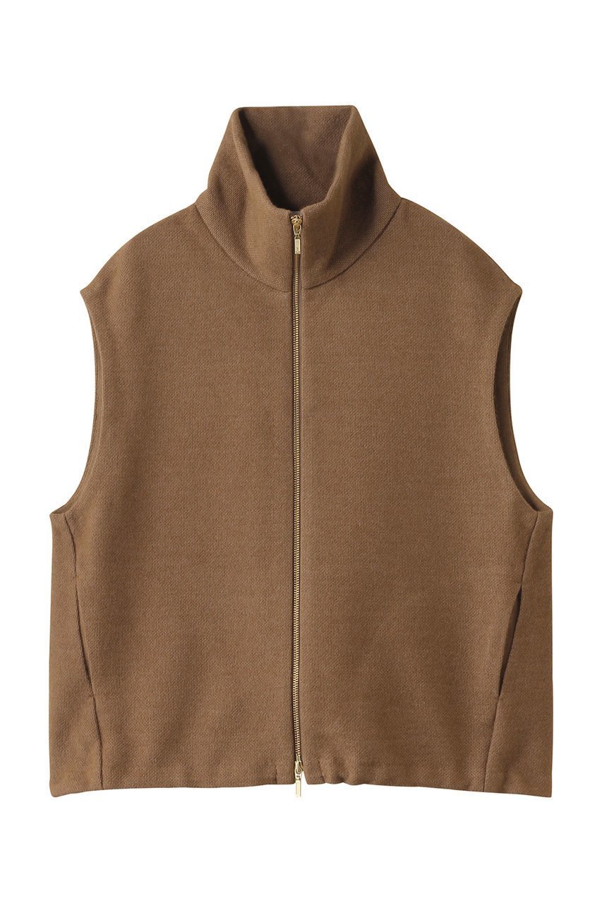 【アダワス/ADAWAS】のWOOL シルクブレンド ライトジップ ベスト インテリア・キッズ・メンズ・レディースファッション・服の通販 founy(ファニー) 　ファッション　Fashion　レディースファッション　Fashion for Women　アウター　Coat / Outerwear Collection　レディースジャケット・軽アウター　Jackets　2025年　2025　2025-2026秋冬・A/W　Autumn/Winter 2025–26 AW25–26　エアリー　Airy Texture　シルク　Silk, 100% Silk　ジャケット　Jacket, Outerwear　ベスト　Vest, Waistcoat　ロング　Long, Long-Length　A/W・秋冬　Autumn/Winter　トープ|ID: prp329100004640164 ipo3291000000033450170