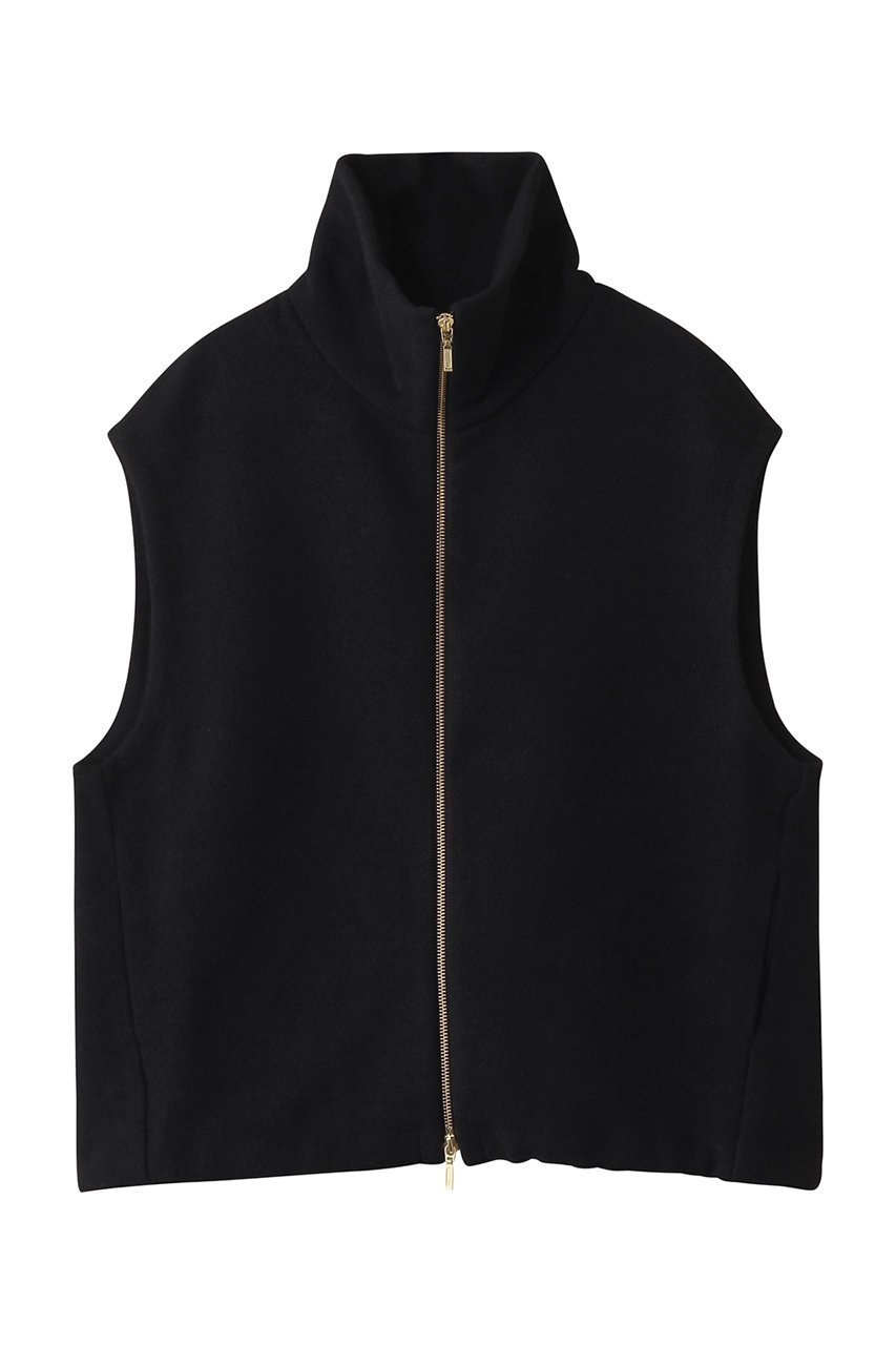【アダワス/ADAWAS】のWOOL シルクブレンド ライトジップ ベスト インテリア・キッズ・メンズ・レディースファッション・服の通販 founy(ファニー) 　ファッション　Fashion　レディースファッション　Fashion for Women　アウター　Coat / Outerwear Collection　レディースジャケット・軽アウター　Jackets　エアリー　Airy Texture　シルク　Silk, 100% Silk　ジャケット　Jacket, Outerwear　ベスト　Vest, Waistcoat　ロング　Long, Long-Length　ブラック|ID: prp329100004640164 ipo3291000000035893365