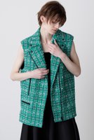 【ヒューエルミュージアム/hueLe Museum】の【hLM】LINTONツイードジレ 人気、トレンドファッション・服の通販 founy(ファニー) ファッション Fashion レディースファッション Fashion for Women アウター Coat / Outerwear Collection レディースジャケット・軽アウター Jackets おすすめ Recommended / Our Picks エレガント 上品 Elegant クラシック Classic, Timeless Style ジャケット Jacket, Outerwear ツイード Twill, Twill Weave デニム Denim, Jeans Material |ID:prp329100004640167