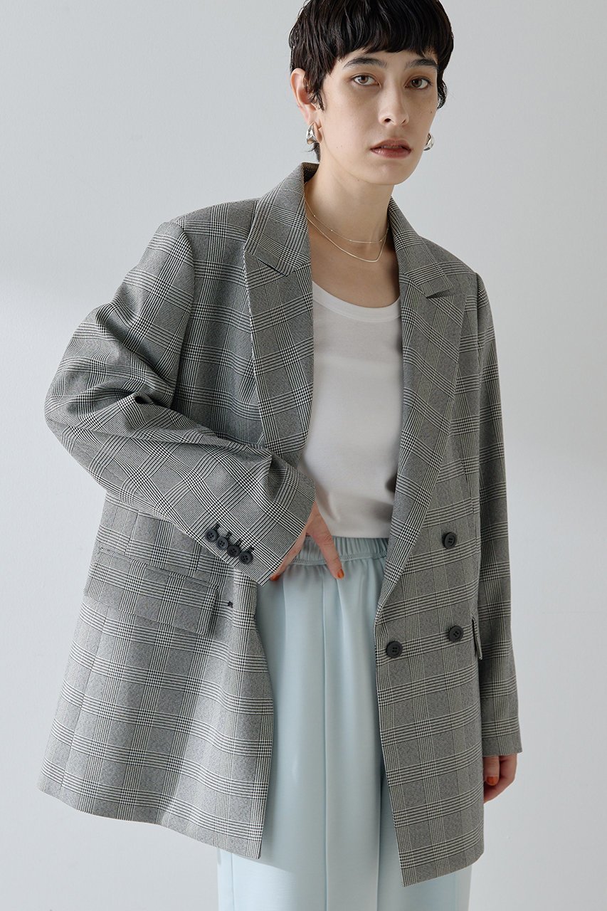 【ウィムガゼット/Whim Gazette】の【THE PAUSE】チェックダブルジャケット 人気、トレンドファッション・服の通販 founy(ファニー) 　ファッション　Fashion　レディースファッション　Fashion for Women　アウター　Coat / Outerwear Collection　レディースジャケット・軽アウター　Jackets　2025年　2025　2025-2026秋冬・A/W　Autumn/Winter 2025–26 AW25–26　クラシカル　Classical, Vintage-Inspired　クラシック　Classic, Timeless Style　ジャケット　Jacket, Outerwear　ダブル　Double, Double-Breasted　チェック　Check, Plaid, Tartan　ボックス　Boxy, Box Shape　マニッシュ　Mannish, Boyish　A/W・秋冬　Autumn/Winter　 other-1|ID: prp329100004640172 ipo3291000000033450254