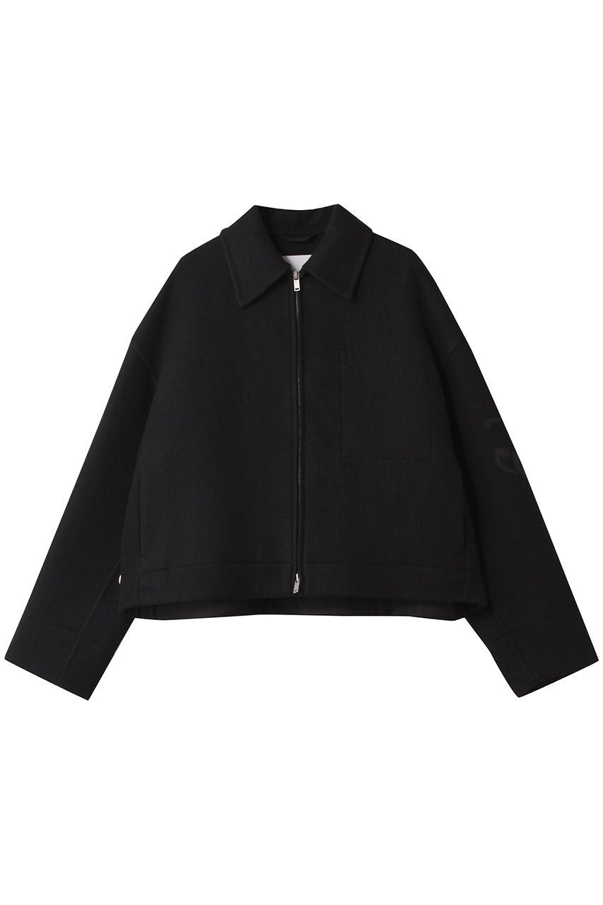 【ジル サンダー/JIL SANDER】の【JIL SANDER+】ショート ブルゾン インテリア・キッズ・メンズ・レディースファッション・服の通販 founy(ファニー) 　ファッション　Fashion　レディースファッション　Fashion for Women　アウター　Coat / Outerwear Collection　レディースジャケット・軽アウター　Jackets　ブルゾンジャケット・スポーティアウター　Blouson Jackets　ショート　Short, Short Length　シンプル　Simple, Minimal　ジャケット　Jacket, Outerwear　ブルゾン　Blouson, Bomber Jacket　モダン　Modern, Contemporary　ブラック|ID: prp329100004640178 ipo3291000000035416935
