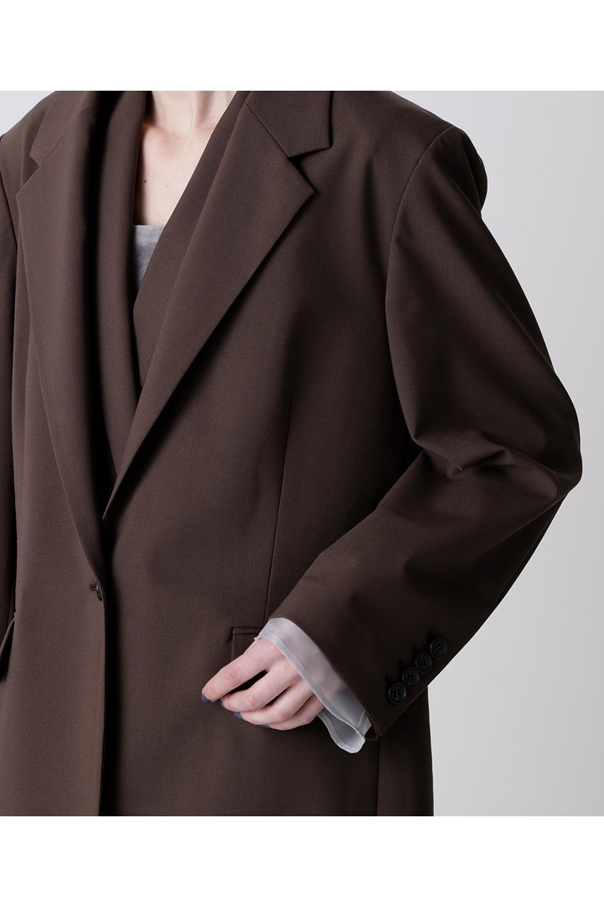 【ヒューエルミュージアム/hueLe Museum】の【hLM】レイヤードブレザー 人気、トレンドファッション・服の通販 founy(ファニー) 　ファッション　Fashion　レディースファッション　Fashion for Women　アウター　Coat / Outerwear Collection　レディースジャケット・軽アウター　Jackets　オーガンジー　Organza Fabric　ジャケット　Jacket, Outerwear　ストレッチ　Stretch, Stretchy Fabric　スリーブ　Sleeve, Long Sleeve / Short Sleeve　other-7|ID: prp329100004640179 ipo3291000000035939037